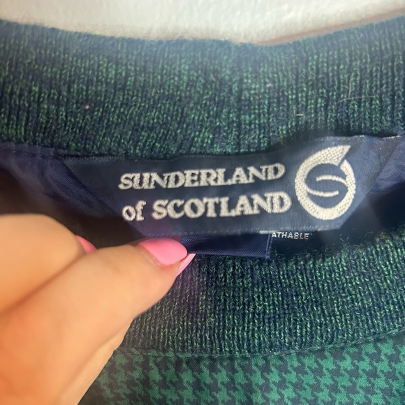 SUNDERLAND OF SCOTLAND, size XL, mens weather beater tartan plaid golf pullover - Picture 4 of 9